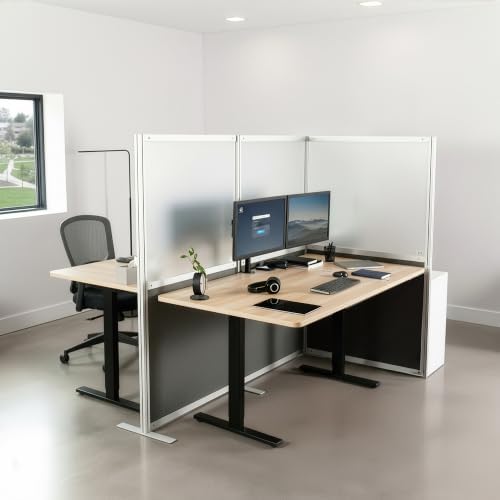 VIVO Acrylic/Dark Gray 66 inch High T Privacy Panel, PP-MWS63A-T - Image 2