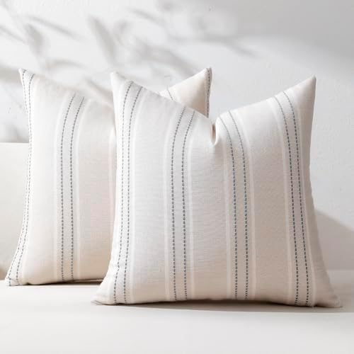 Hckot Grey Decorative Throw Pillow Covers 20x20 Set of 2 Boho Pillow Covers by Hckot