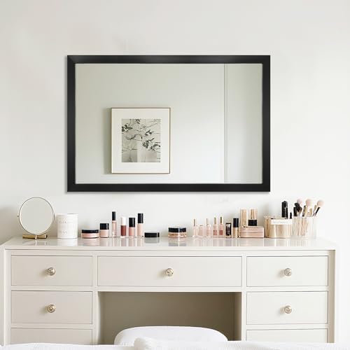 Bathroom Mirror for Over Sink 36x24 Inch Rectangular Wall Mirror, Black - Image 5