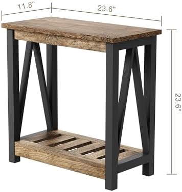 ChooChoo Farmhouse End Table, Narrow Side Table - Image 3