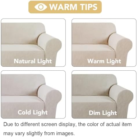 H.VERSAILTEX Armchair Cover High Stretch Sofa Slipcover 1 Piece Couch Covers for Dogs Sofa Durable Spandex Fabric Non Skid Machine Washable(Armchair 31"-40", Island Fossi) - Image 3