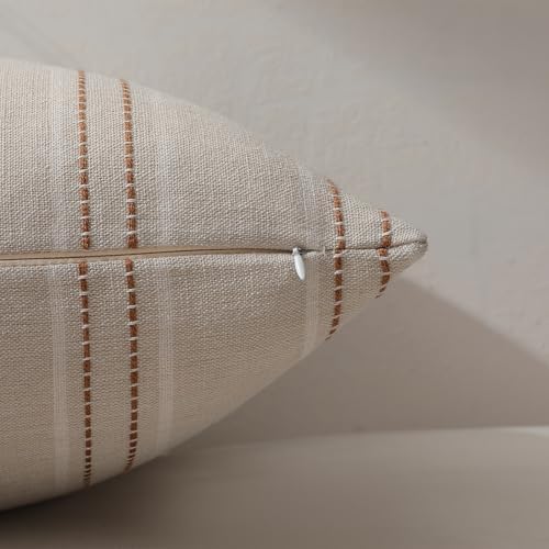 Hckot Caramel Throw Pillow Covers 22x22 Set of 2 Fall Pillow Covers - Image 4