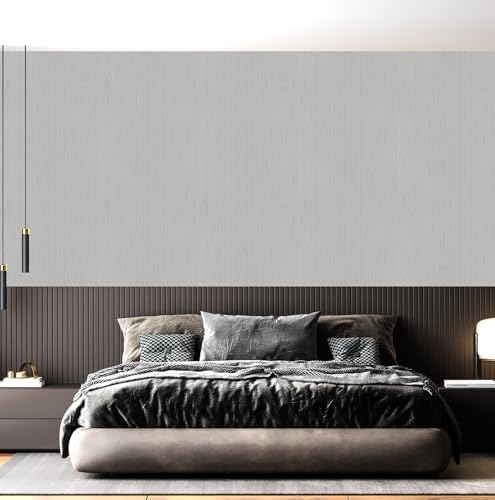 Grey Grasscloth Peel and Stick Wallpaper 15.7" X 120" Textured Self-Adhesive Contact Paper Linen Grasscloth Removable Wallpaper for Cabinets Counter Top Liners - Image 2