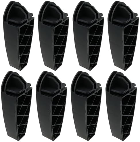 8PCS 100x35x25mm Wire Cube Organiser ABS Plastic Modular Shelf Connector Black Grid Cube Connector Tall Clip Suitable for Wardrobes Shoe Cabinets Storage Bins by LUORNG
