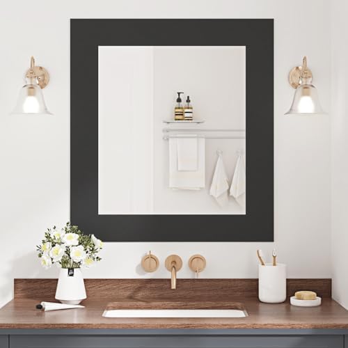 WESTICK Black Mirror Frame Border Peel and Stick Bathrom Wallpaper Borders Self Adhesive Waterproof Black Mirror Tape Border Trim Stripes for Kitchen Bedroom Office Wall Decor DIY 3.9" x 160" - Image 3