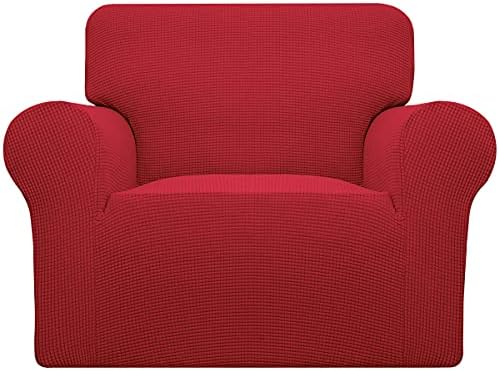 Easy-Going Stretch Chair Slipcover with Arm Washable Christmas Red by Easy-Going