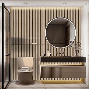 Peel and Stick Wood Slat Wallpaper - 17.5" x 750" Self-Adhesive Wood Panel for Walls Easy DIY Wall Decor Brown Faux Wood Contact Paper Removable Wall Covering for Bedroom, Living Room, Office - Image 3