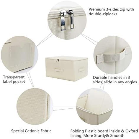 3-Pack Collapsible & Stackable Rigid Storage Organizer Bins for Clothes - Image 4