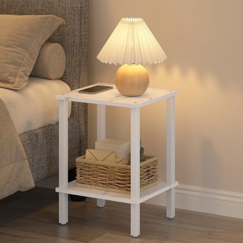 TUTOTAK End Table, Side Table, Nightstand, 2-Tier Storage Shelf - Image 5