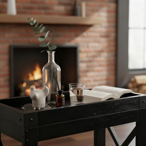 Narrow Side Table, End Table,Sofa Side Table, End Table Nightstand for Bedroom, Living Room, Small Spaces - Image 6