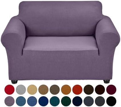 Joccun Stretch Chair Couch Cover,1-Piece Sofa Slipcover Spandex Jacquard Fabric Sofa Covers with Elastic Bottom,Washable Furniture Protector for Dogs,Cats,Kids(Armchair,Grapeade) by Joccun