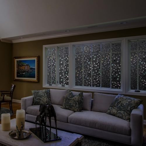 LEMON CLOUD Total Blackout Decorative Window Privacy Film, 35.4″ x 157.4″ - Image 2
