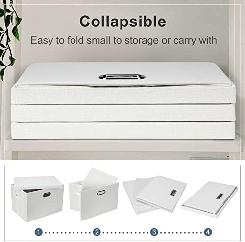 Storage Bins with Lids Fabric Closet Organizers Cubes Office Organization - Image 5