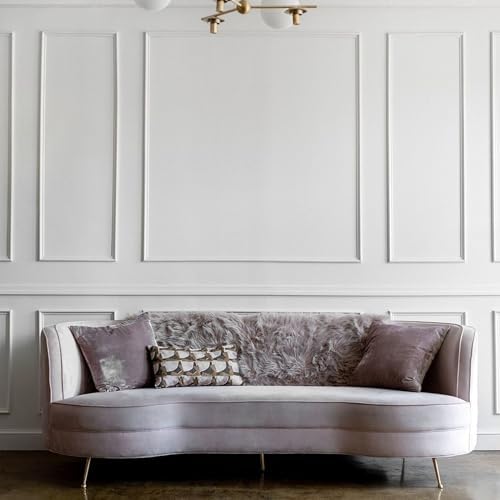 Coengwui Peel and Stick Wall Molding, Chair Rail Wainscoting Panel, Finish Trim for Home Decoration (Paintable White, 19.6ft x 1.6in) - Image 4
