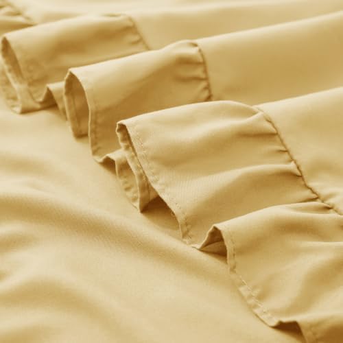 KKJIAF 2 Pack Ruffle Pillow Cases 26x26 Inches, Gold - Image 7