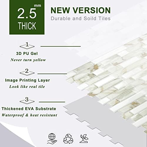 STICKGOO Peel and Stick Wall Tile Self-Adhesive Backsplash Thicker Design - Image 6