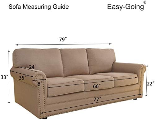 Easy-Going Reversible Couch Cover, 3 Cushion Sofa, Large, Navy/Navy - Image 7