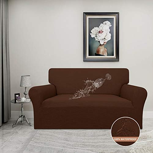 Easy-Going 100% Waterproof Loveseat Couch Cover Stretch Jacquard Sofa Cover - Image 2