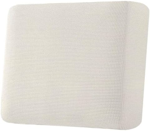 H.VERSAILTEX Super Stretch Individual Seat Cushion Covers Sofa Covers Couch Cushion Covers Slipcover Sets Thick Jacquard Textured Twill Fabric (1 Piece Chair Cushion Cover, Ivory) by HVERSAILTEX