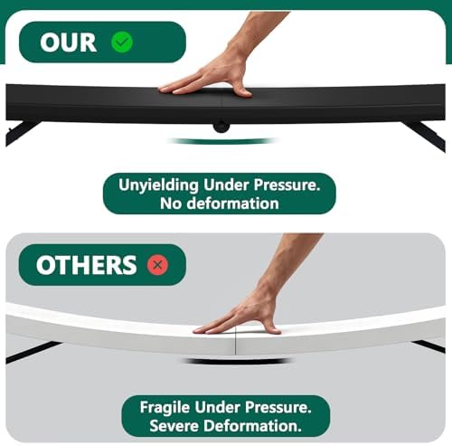 Folding Table 4FT Heavy Duty Plastic Table with Handle, Foldable&Portable, Fold-in-Half Utility Tables for Outdoor, Dining, Wedding, Events, Indoor, Picnic, Camping, Party, Black - Image 6