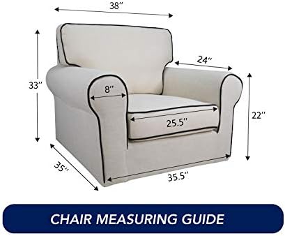 PureFit Super Stretch Chair Covers Fleece Couch Covers for Sofa Tan - Image 6