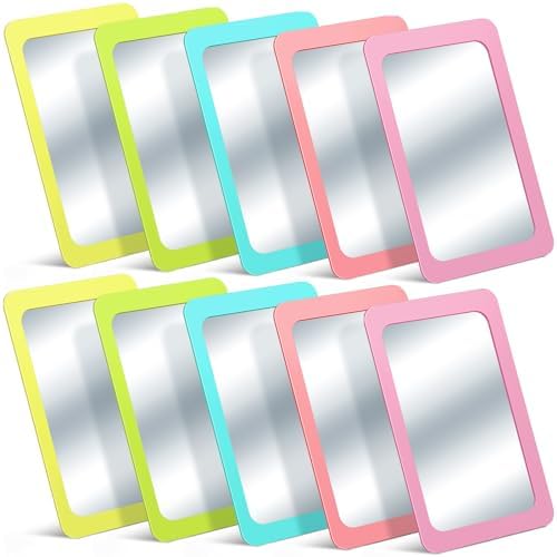 Dandat 10 Pcs 6x4 Shatter Proof Unbreakable Kids Mirrors, Fresh Colors by Dandat