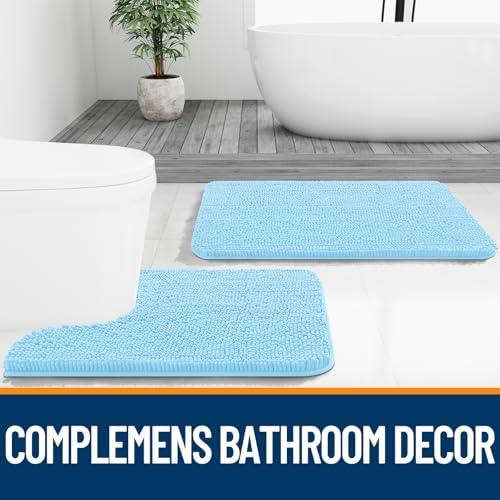 OLANLY Bathroom Runner Rugs 70x24, Extra Soft Absorbent Chenille Bath Rugs - Image 7