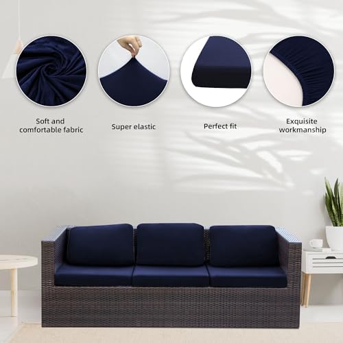 8 Pcs Outdoor Cushion Covers, Patio Sofa Cushion Covers Replacement - Image 4