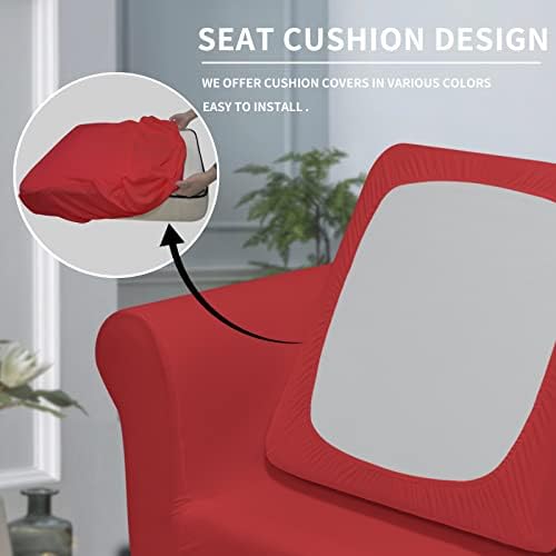 Easy-Going 2 Pieces Stretch Sofa Slipcover for Armchair Washable - Image 3