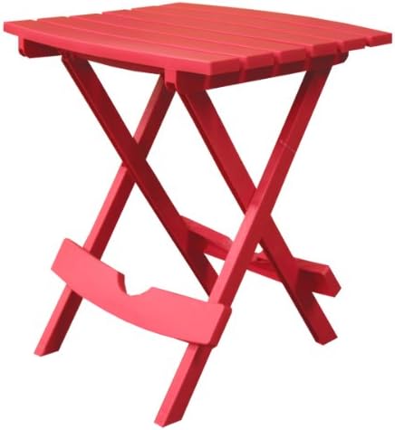 Adams Manufacturing 8500-26-3700 Plastic Quik-Fold® Side Table, Cherry Red by Adams