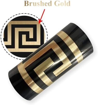 funlife Greece Pattern Peel and Stick Wall Border Stickers, Self Adhesive Skirting Wall Waist Line Decal for Bathroom Wall Vanity Mirror, 78.74"X3.93" Brushed Gold 1 Roll - Image 6