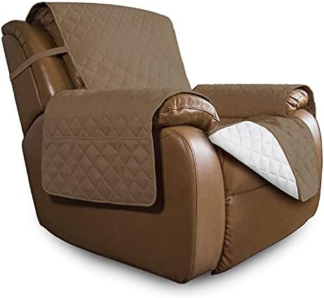 Easy-Going Reversible Couch Cover, Oversized Recliner, Camel/Ivory by Easy-Going