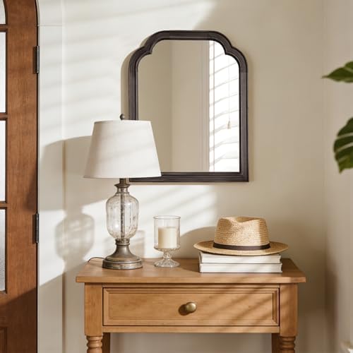 WallBeyond Wood Bathroom Mirrors for Wall Mounted, 16" x 20" Rustic Wood Frame Wall Mirrors Decorative for Living Room or Bedroom Vanity Mirror (Black) by WallBeyond