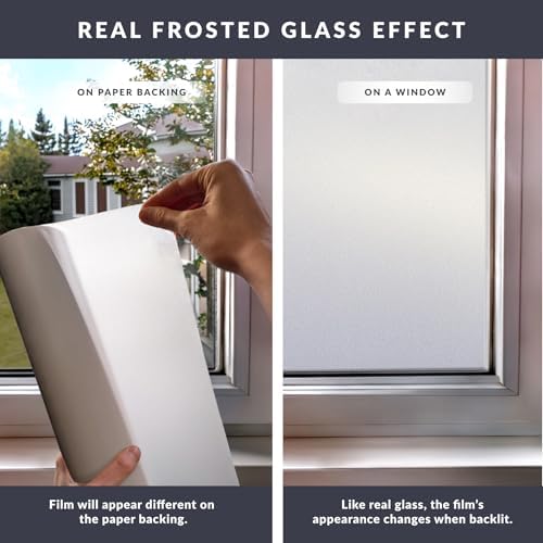 Etched Glass Window Privacy Film by Artscape - Decorative Frosted Glass Design, Static Cling, Full Coverage Privacy, Reduces Glare, Removable and Repositionable, Made in USA - 24 x 36 Inch - Image 5