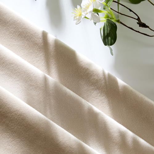 GIGIZAZA Velvet Pillow Covers 16x16 Decorative Pillows Pack of 2 Beige - Image 5