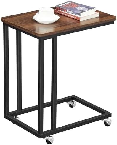 VASAGLE C Shape End Table for Couch or Sofa, Industrial Small Side Table by Unknown