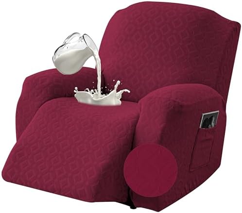 Genina Waterproof Recliner Chair Cover,1 Seat Couch Cover,Wine by Genina