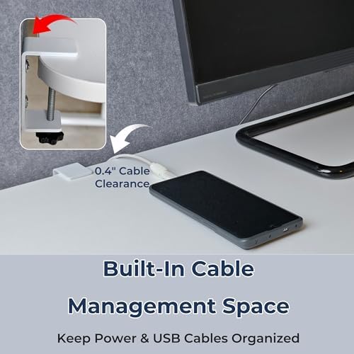 Desk Privacy Panel, Gray Clamp-On Divider for Office & Home - Image 6