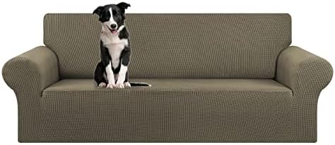 KEKUOU Stretch Oversized Couch Covers for Sofa Slipcover,Khaki by KEKUOU