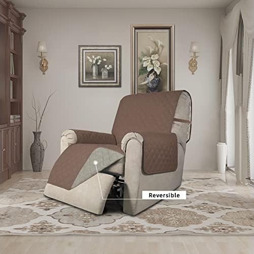 Easy-Going Reversible Couch Cover, Recliner 22 in, Brown/Beige - Image 2