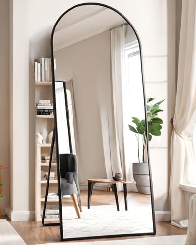 KOMCOTE 71x28 Inch Arched Floor Mirror - Full Length Black Standing Mirror for Bedroom, Living Room, Dressing - Tall Leaner Mirror with Arch Design, Wall or Free-Standing Decor - Image 5