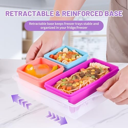 Gemice Silicone Freezer Molds with Lids, 6-Pack 1-Cup & 2-Cup - Image 5