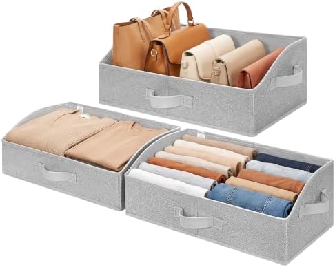 GRANNY SAYS Purse Organizer for Closet, Large, Gray, 3-Pack by GRANNYSAYS