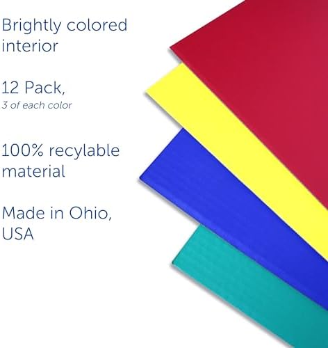 Flipside Products 18”x 48” Assorted Color Study Carrel, Red, Green, Blue, Yellow Privacy Boards, Student Privacy and Focus Booth for The Classroom, Desk Divider Cubby for Tests, Made in USA - 12 Pack - Image 4