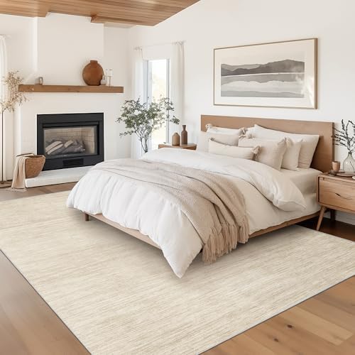 Valenrug Washable Rugs 5x7, Non Slip Large Area Rugs for Living Room, Beige - Image 4