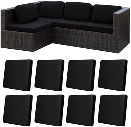 8 Pcs Outdoor Cushion Covers, Patio Sofa Cushion Covers Replacement by BIETYONE