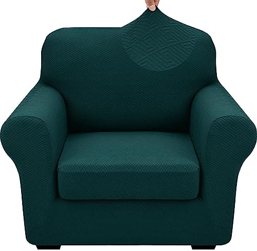 XINEAGE 2-Piece Stretch Armchair Sofa Cover, Washable Couch Covers for Dog by XINEAGE