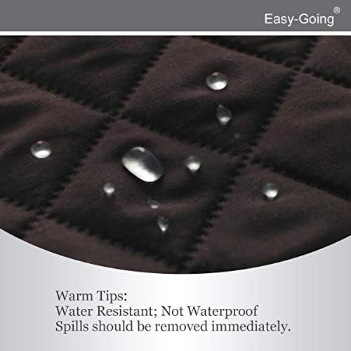 Easy-Going Reversible Couch Cover, 3 Cushion Sofa, Large, Chocolate/Beige - Image 4