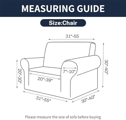 Cupuamon 2026 New Stretch Chair Sofa Slipcovers Couch Cover for 1 Seater Furniture Protector Sofa Covers with Elastic Bottom Jacquard Fabric Small Checks for Pets, Kids - Wine - Image 2