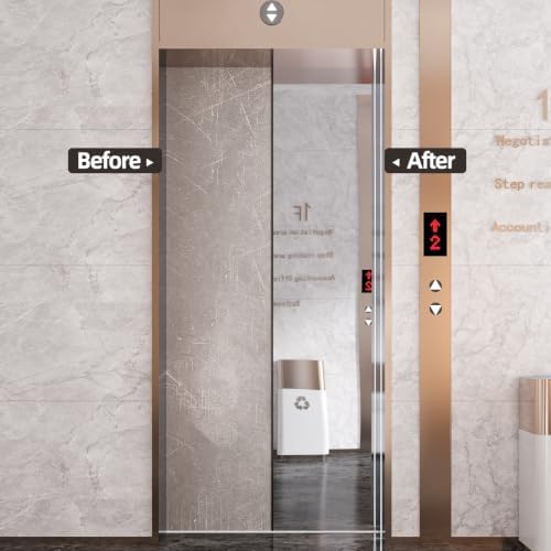 Silver Glossy Metallic Wallpaper Reflective Flexible Mirror Sheet Kitchen Non Glass Adhesive Vinyl Contact Paper for Cabinets Peel and Stick Mirror Stickers for Appliance Crafts 15.7''x80'' - Image 6